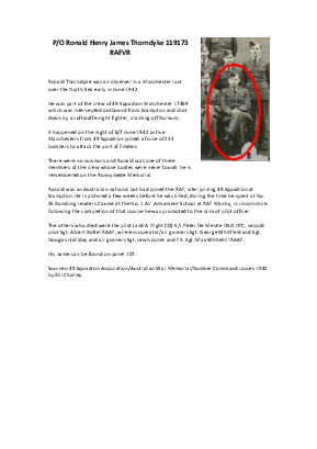 A preview of a PDF biography for Thorndyke, Ronald Henry James
